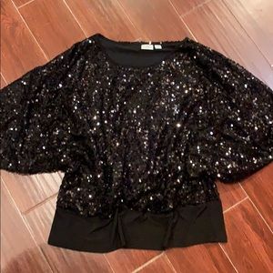 Plus size Sequined dolman top